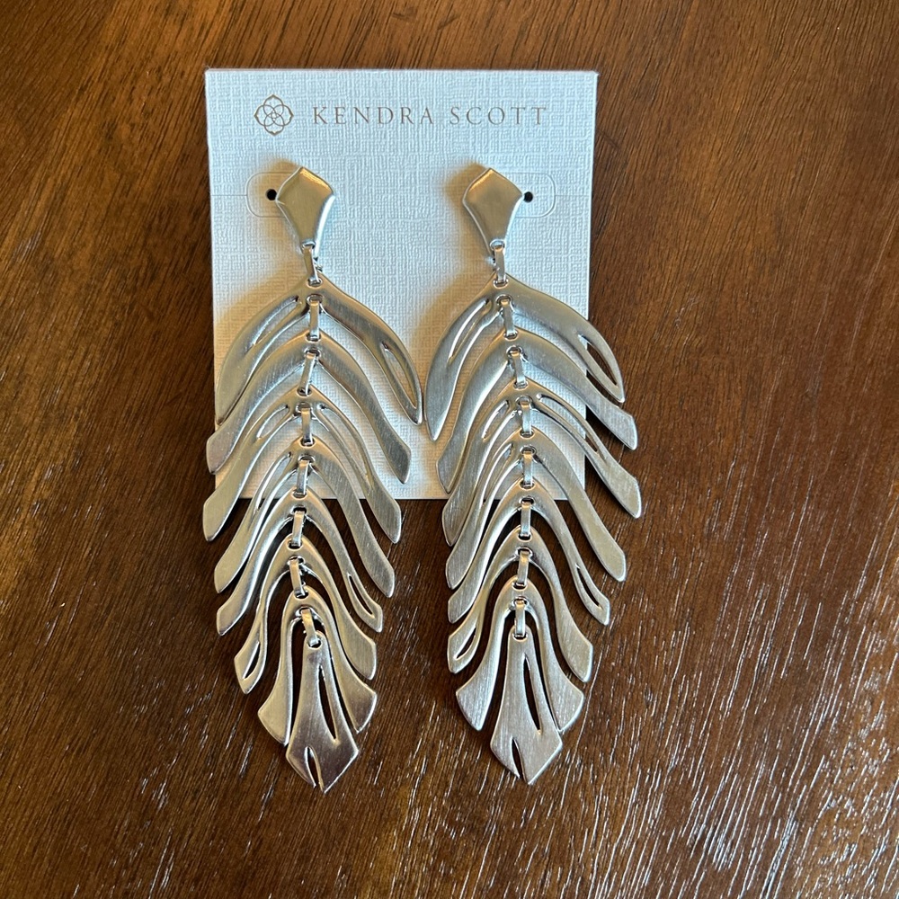 Kendra Scott Metallic Leaf Drop Earrings